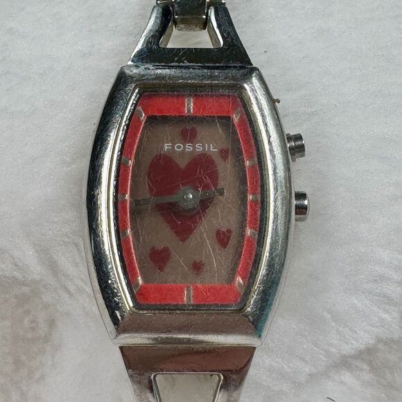 Vintage Fossil Animated  Flashing Heart Watch Big Tic ES-9566 Womens Quartz Y2K main image 14
